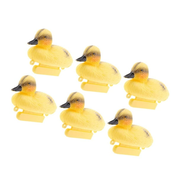 3 piezas de patos flotantes pequeños señuelos de pato flotantes, señuelos  de pato de plástico amarillo, señuelos realistas de caza de patos flotantes