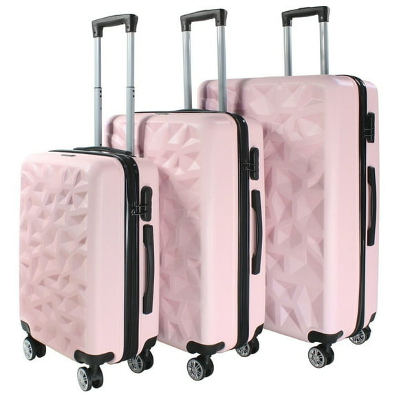 set juego 3 maletas rigidas rack and pack viaje equipaje 4 ruedas 360