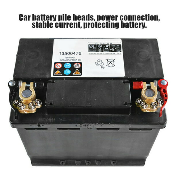 Terminales de batería de coche, adaptador de Cable, abrazaderas, tornillo  de Clip, 12V, 1 par