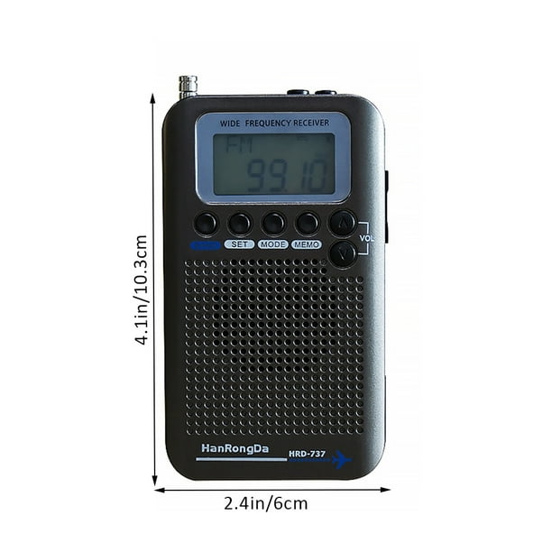 Radio digital, reproductor de radio portátil con pantalla a color, radio  recargable para el hogar, oficina, viajes al aire libre