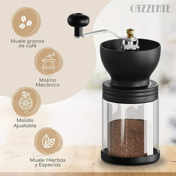 TWOMEOW Molinillo de café eléctrico ajustable con 10 ajustes de molienda,  molinillo de especias y molinillo de granos de café con 1 cuenco extraíble