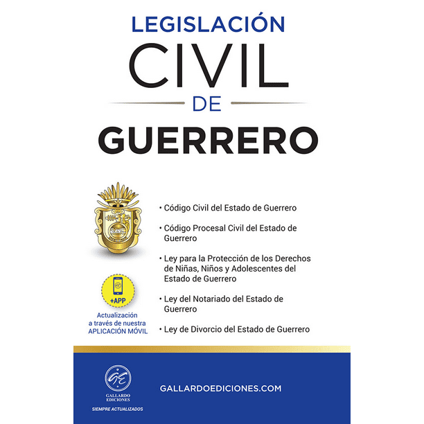 Legislacion Civil De Guerrero 2022 Gallardo Ediciones Pasta Blanda Bodega Aurrera En Línea 3961