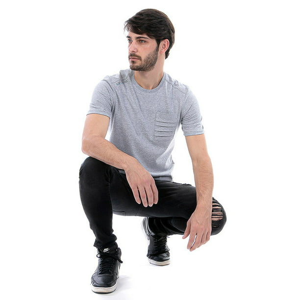 Pantalón Mezclilla Stretch Para Hombre Opps Jeans Color Negro Slim