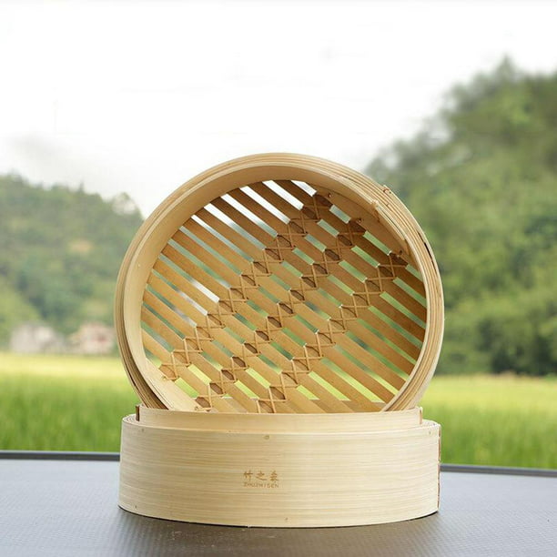 Vaporera de bambú redonda para cocina asiática