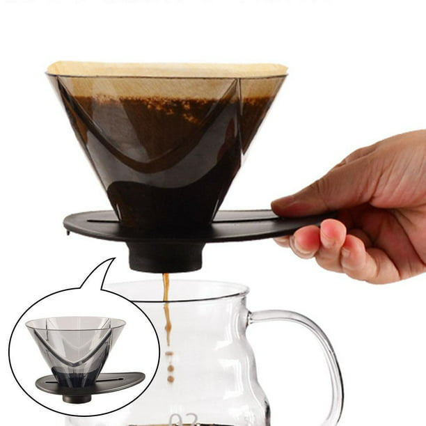 Filtro de café sin papel de goteo lento, verter sobre el gotero de café,  cafetera reutilizable para infusión de una sola taza, diseño de doble malla