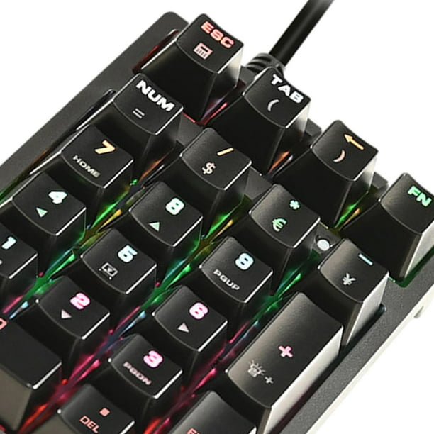 Mini teclado inalámbrico USB 2 en 1 de 3 teclas mecánico para juegos Macro,  teclado OSU programable personalizado con LED RGB para PC, juegos, OSU