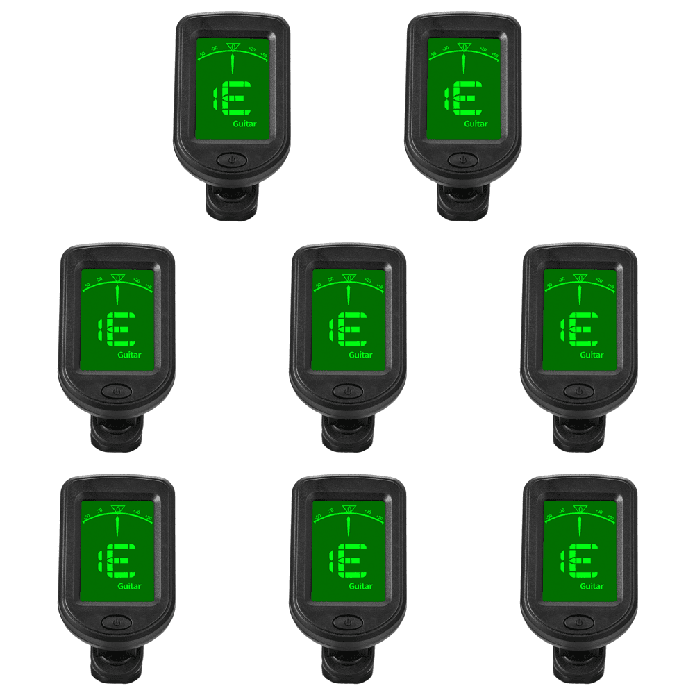 Afinador Clip Cromático Para Guitarra, Bajo, Violín, Ukelele - Pantalla LCD, Batería 3V