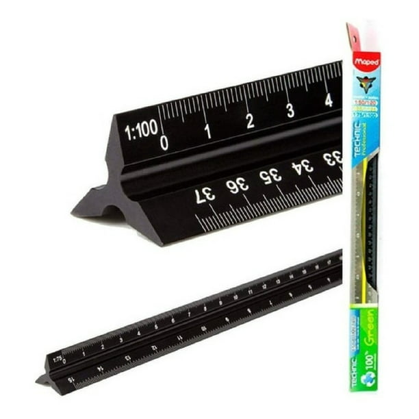 Scalimetro Isoteck - 30cm - per arredamento - scale 1:20-25-50-75-100