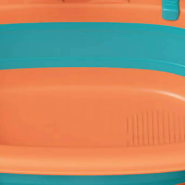 Bañera portátil plegable para niños de 0 a 3 meses, 1 a 3 años, fácil de  almacenar, plegable, 33.5 x 19.3 x 8.3 in (color: naranja)