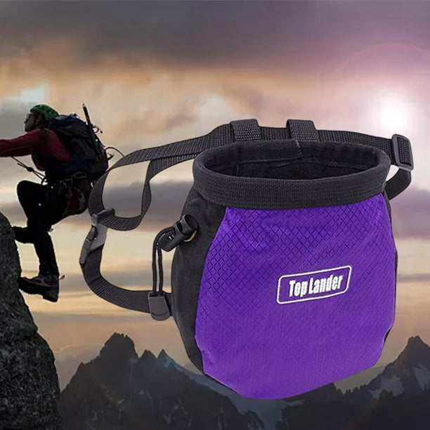 Bolsa de polvo de magnesio para escalada al aire libre, bolsillos  impermeables para senderismo, bolsa de