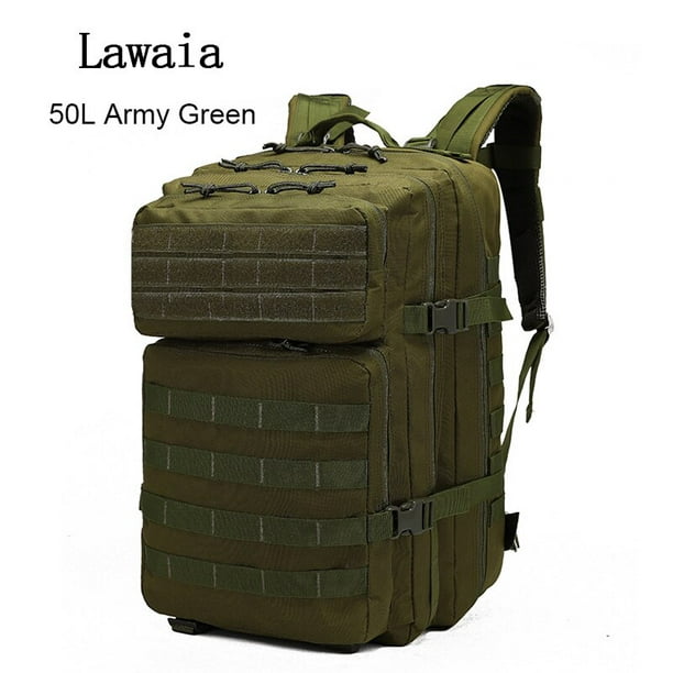 Mochila militar impermeable de nailon para exteriores, mochila táctica para  senderismo, pesca y caza, 30L/50L, 1000D