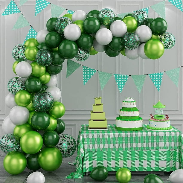 Kit de arco de guirnalda de globos verde lima 105 piezas