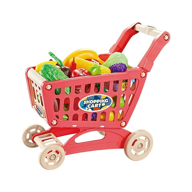  MDYYD carrito de los niños de juguete plegable de los niños  supermercado de la compra mini casa de juego grande carro de juguete  educativo juguete carrito de la compra : Juguetes