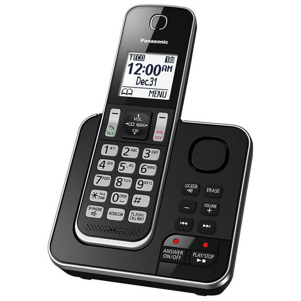  Teléfono inalámbrico Panasonic KX-TGE433B con contestador y 3  teléfonos, Negro : Todo lo demás