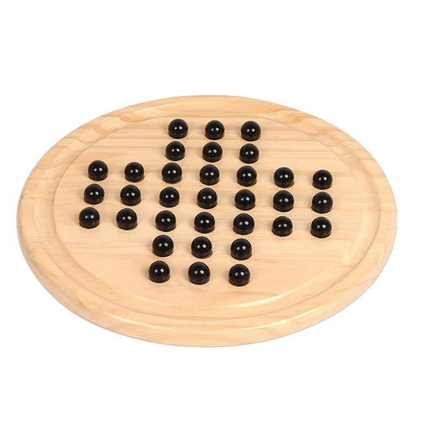 Juego de mesa de de clavija de madera hecho a mano con 33 clavijas de bolas de vidrio Deco perfke Juego de mesa solitario | Walmart en línea