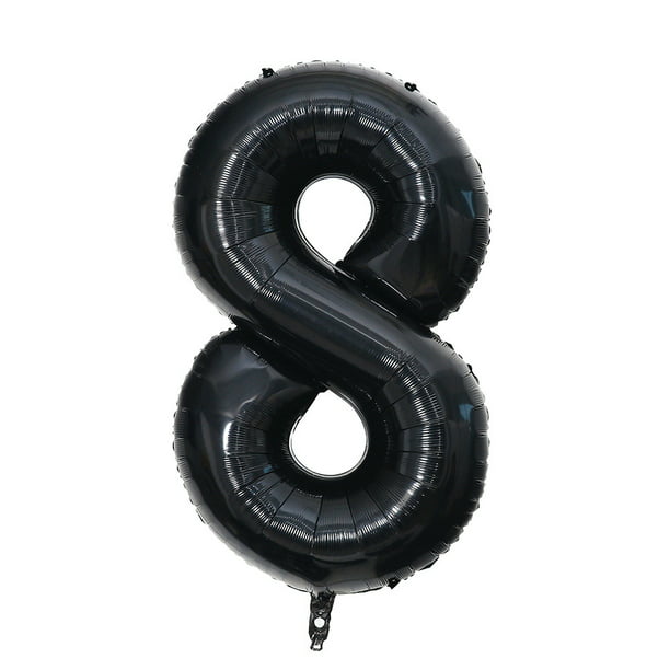 Grande: globo negro para el primer cumpleaños, globo número 1 de 40  pulgadas, globos negros de primer cumpleaños, globos de confeti, globo  negro 1