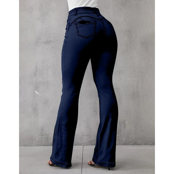 Jeans Pantalones Acampanados Mujer Calidad Premium