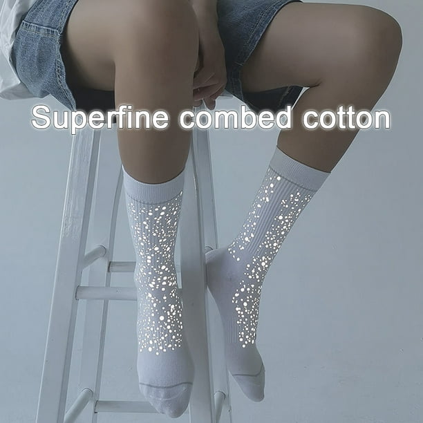 Calcetines deportivos a rayas para hombre, medias informales de fútbol,  color blanco y negro