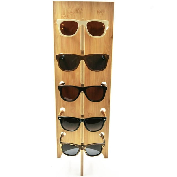 Garden Of Arts Soporte de madera para gafas, para hombres y  mujeres, soporte para especificaciones, retenedor de gafas de madera,  soporte para lentes de sol, 6.5 pulgadas, color marrón, día de