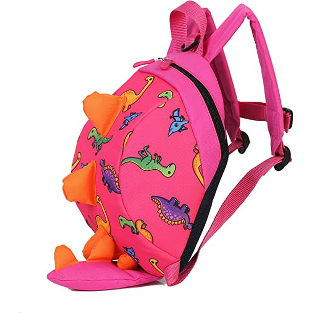  Linda mochila para niños y niñas, rosa dinosaurio guardería,  bolsa de guardería infantil preescolar con correa de seguridad : Ropa,  Zapatos y Joyería