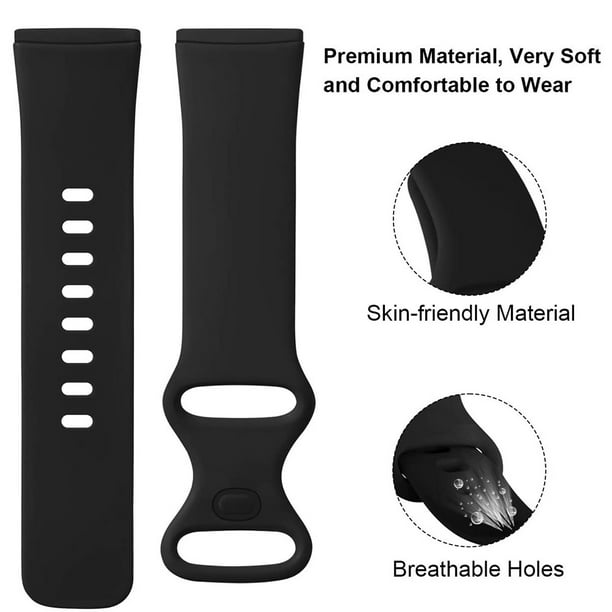 SURITCH Correa compatible con correas Fitbit Versa 3/Fitbit Sense con  funda, funda protectora de silicona suave con correa para pulseras  deportivas
