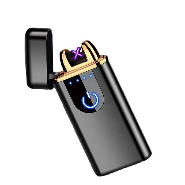  YOZWOO Encendedor de arco recargable USB tipo C, encendedor  eléctrico de plasma con llama grande, resistente al viento, encendedor  electrónico con interruptor inteligente de seguridad, caja de regalo fina  como el