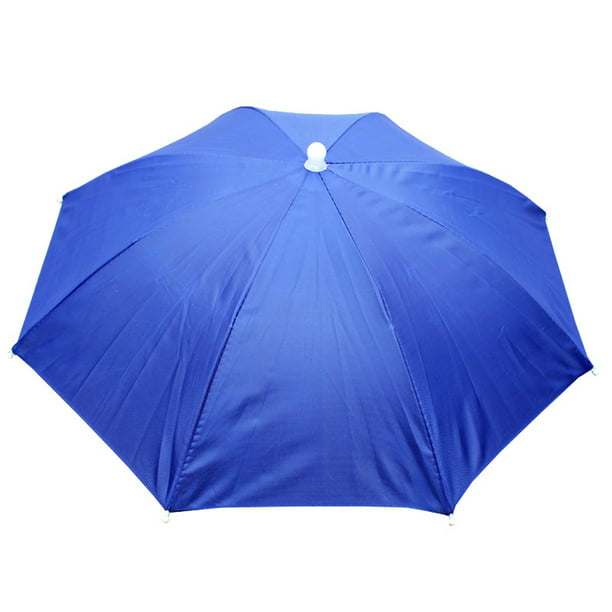  DZKJ Gorra de paraguas para cabeza, 5 piezas para sombrilla de  pesca, plegable, para exteriores, protección solar, para golf, camping,  playa, jardinería, adultos y niños (tamaño: 27.6 pulgadas, color: azul  claro) 