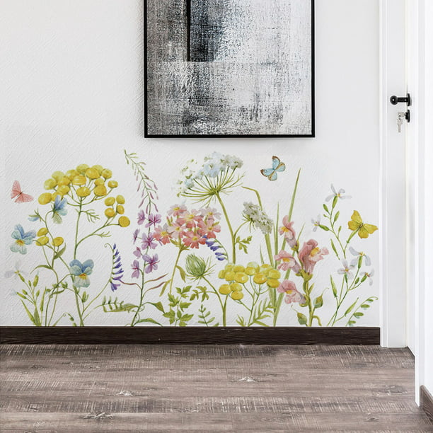 vinilos de flores para muebles - Flor decorativa- Murales de pared