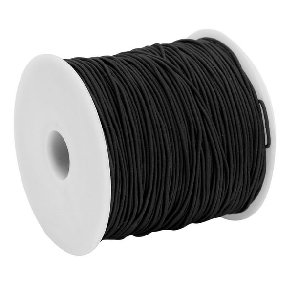 Hilo Elastico Para Pulsera 0.6 Mm 100 Mts Aprox Color Negro MALIK