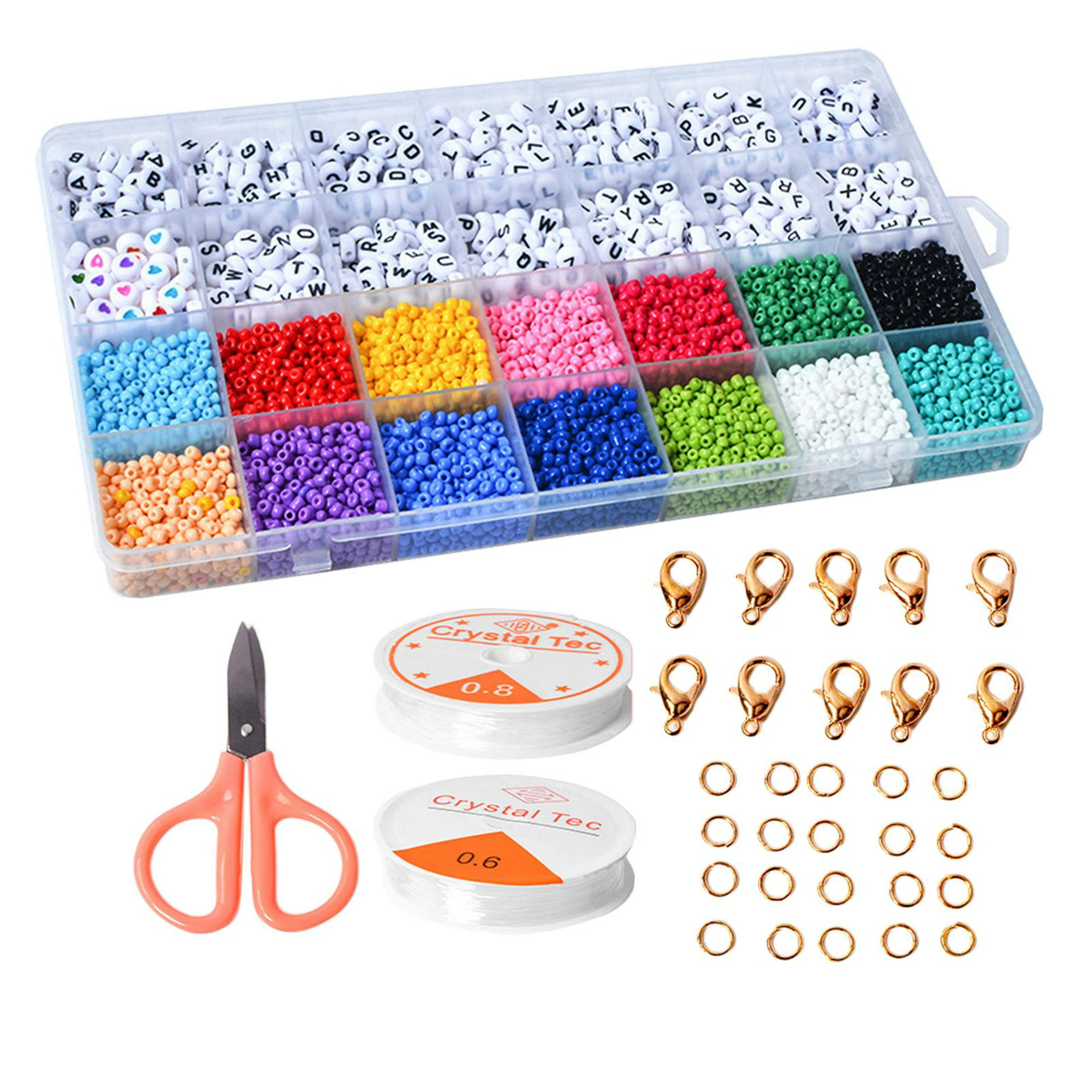 Kit de suministros para hacer joyas, kit de fabricación de joyas con  herramientas de joyería, herramientas de calibración de anillos, cuentas de