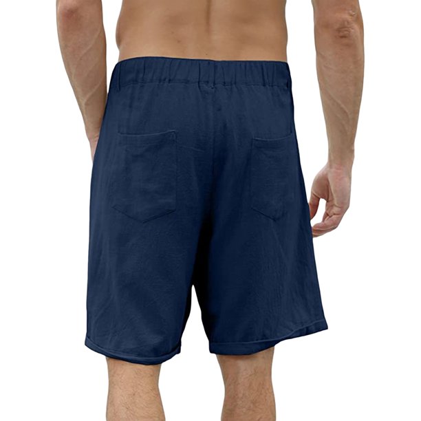 Pantalones Cortos De Verano Para Hombre Ropa De Calle De Lino Y Algodón  Deportes