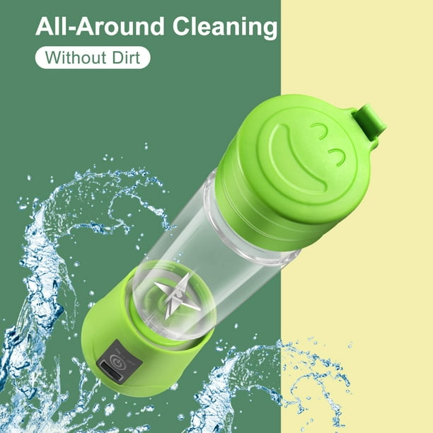Licuadora portátil, botella mezcladora de proteína de jugo personal, mini  licuadora recargable por USB para batidos y batidos (verde)