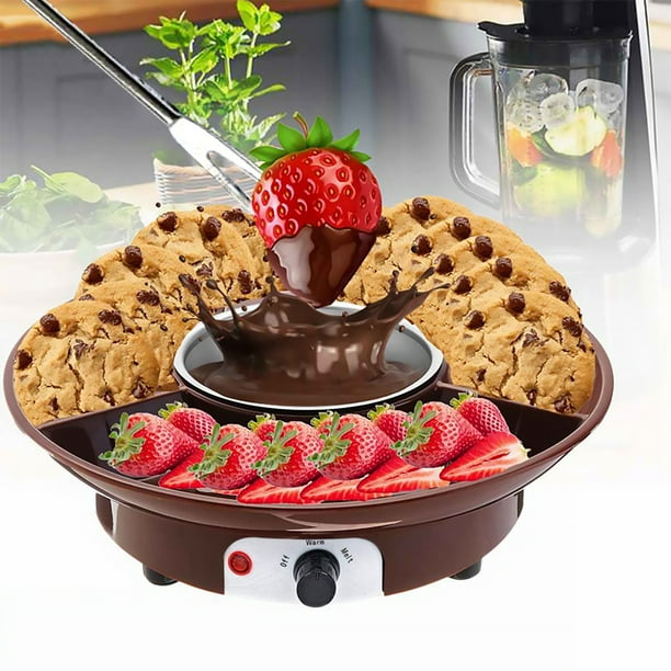 Juego de ollas para fondue, mini juego de ollas eléctricas para fundir  queso de chocolate, máquina para hacer fondue de chocolate con tenedores de