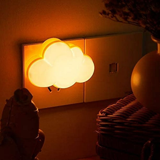 Lámpara LED de noche para niños y bebés, luz de pared de 3 colores