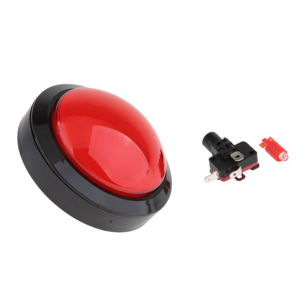 uxcell Botón pulsador de juego 1.319 in redondo 12V LED iluminado  interruptor de botón con micro interruptor para videojuegos arcade 5  colores 5 unids
