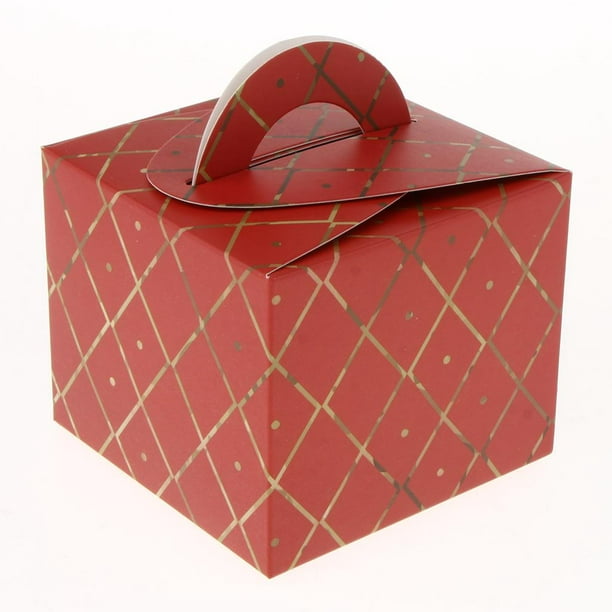 Juego de Cajas Decorativas Navidad 10 Piezas Caja De Regalo Rojo Cartón
