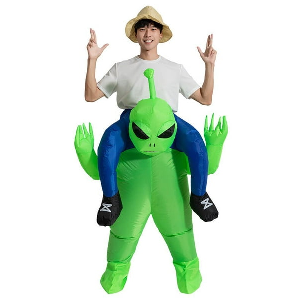 Disfraz Inflable Alien verde NEON toda ocasión Halloween Unitalla Adulto