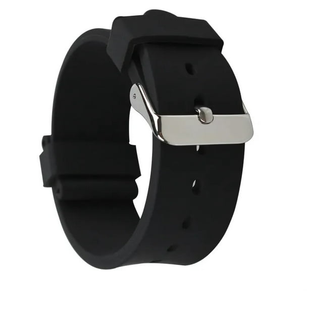 Correa plana vistosa 22mm color negro para smartwatch Genérico