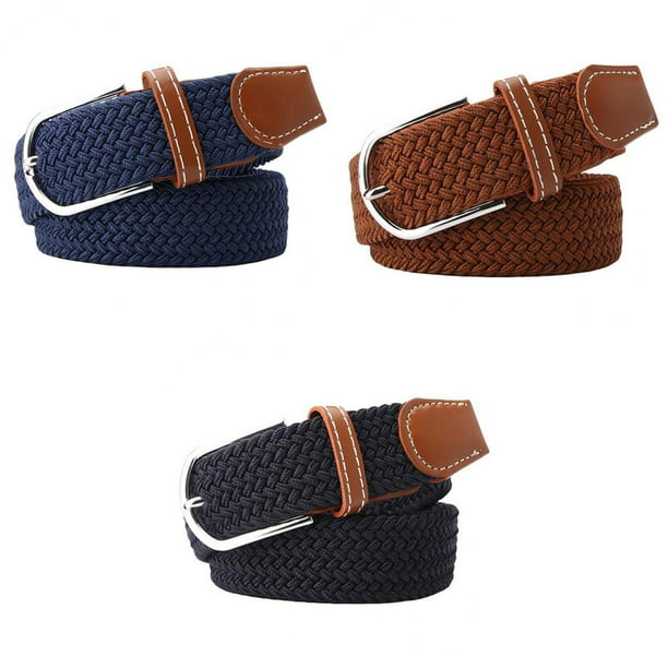 3 X cinturón tejido informal para de tela para exteriores, cinturón Fernando Cinturones de lona casuales para hombres | Walmart en línea