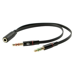 SatelliteSale - Cable auxiliar de audio/video de 3,5 mm a 3 RCA estéreo  digital compuesto cable auxiliar universal de PVC cable negro de 6 pies :  : Electrónicos