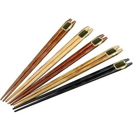 Palillos para cocinar, 4 pares de palillos chinos de madera de 25 cm  Ofspeizc LKX-0631