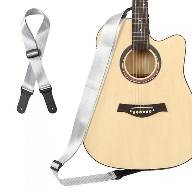 Correa de guitarra, correa de algodón ajustable para guitarra  acústica/eléctrica/bajo, con una almohadilla para el hombro liberación de  presión para