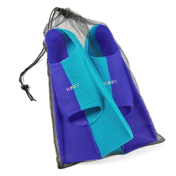  HttKse Aletas de buceo, aletas largas, de silicona, para  natación, equipo de esnórquel, aletas de buceo, (color: azul, tamaño: XXS  (32-34)) : Deportes y Actividades al Aire Libre