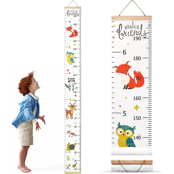 Fanshiontide Medidor altura Gráficos de Crecimiento para Colgar en la  Pared, Tabla de Crecimiento, Regla para Niños y Niñas, Decoración de la