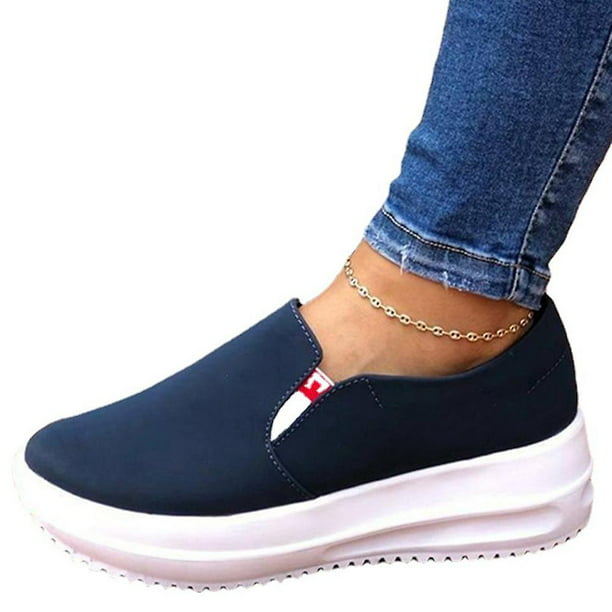 Zapatos tacón con plataforma mujer Zapatillas cordones Zapatillas deportivas con cuña LingWen 8390614632929 | Walmart en línea