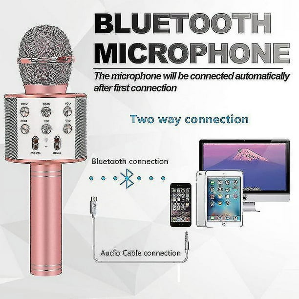 Microfono Karaoke Doble Conexion Al Celular Juguete Niñas