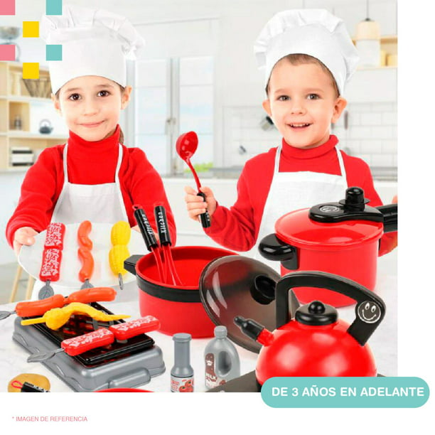 Set De Chef Accesorios De Cocina Juguetes Niños Niñas Roles