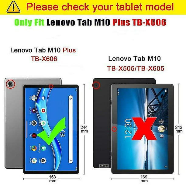 Funda Shry para Lenovo Tab M10 Plus Tb-x606f Tb-x606x de 10,3 pulgadas con  soporte plegable magnético, funda para tableta para Lenovo Tab M10 Fhd Plus