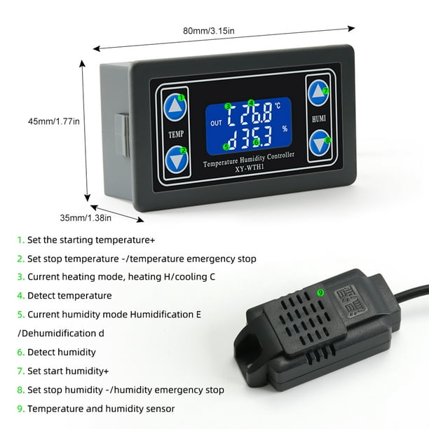 Medidor portátil de temperatura y humedad - DAHECINST