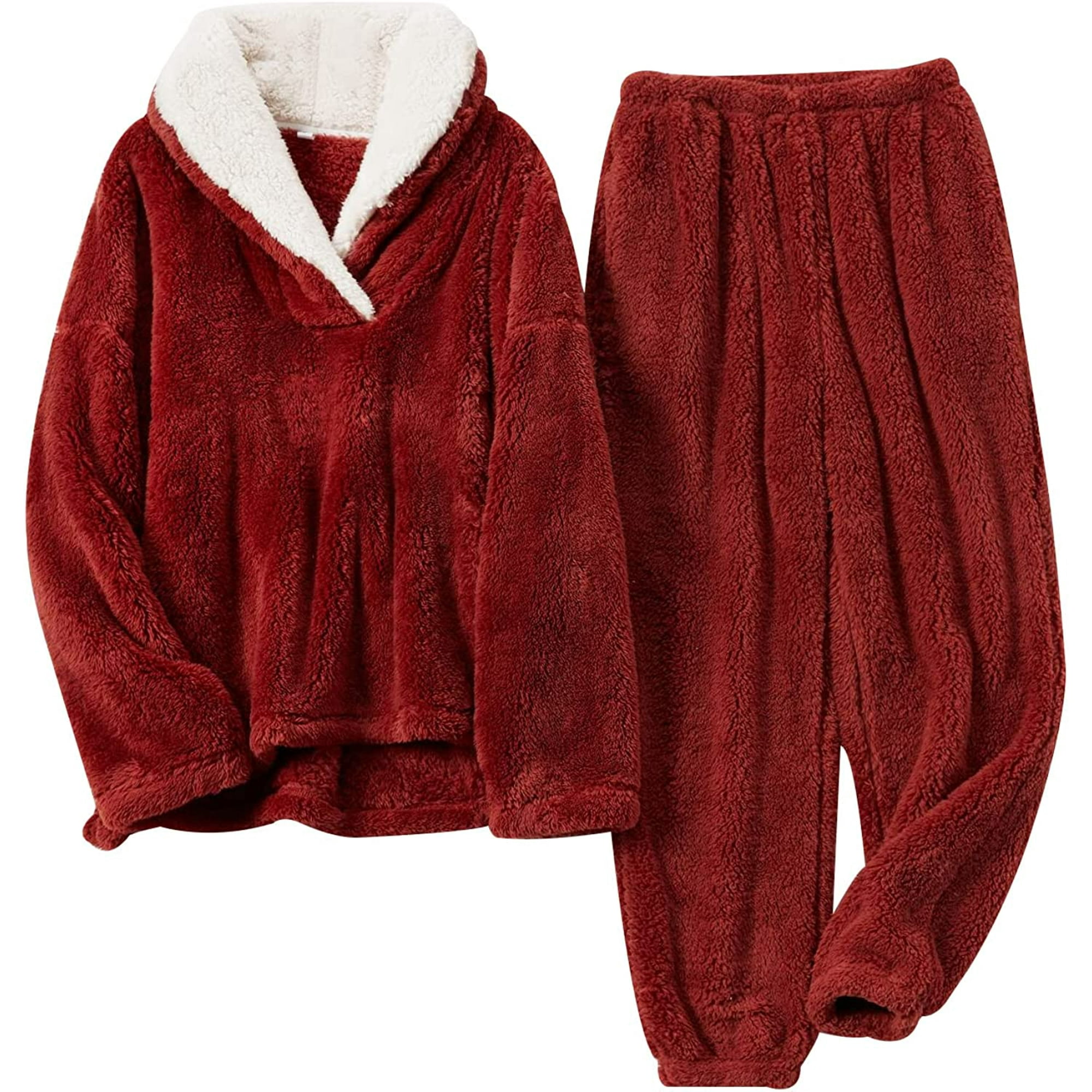 Pantalones de invierno cómodos para mujer, pantalones de pijama de felpa,  pantalones de dormir esponjosos, pantalones de forro polar de doble cara